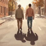 Two figures whose relationship balance is quietly off — a symbolic illustration of unhealthy pairs hidden in everyday life